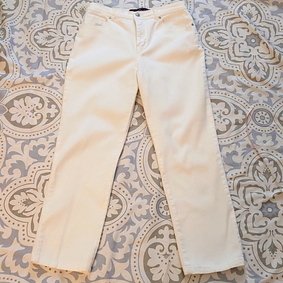Gloria Vanderbilt Denim - Gloria Vanderbilt jeans white denim stretch sz 6 high waisted rise